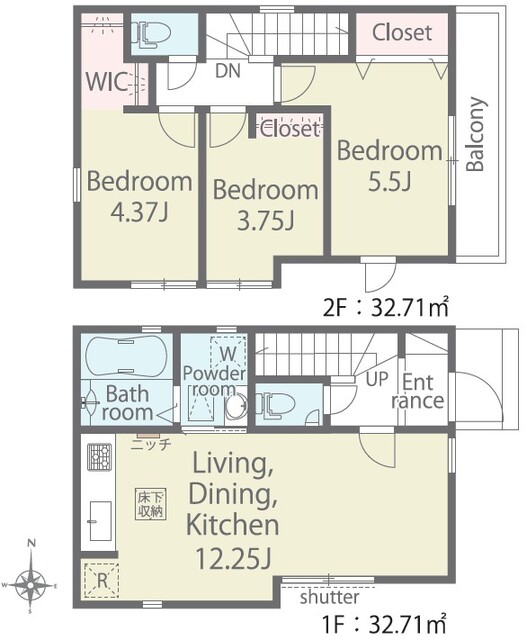 ２号棟 間取図のスライド画像