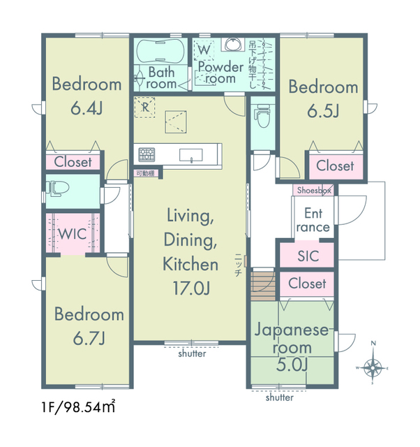 3号棟間取り図のスライド画像