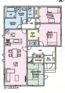 ４号棟　間取り図のスライド画像