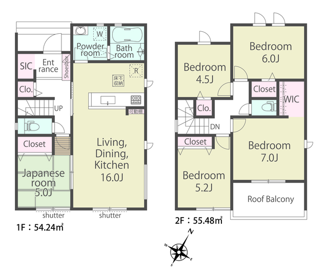 1号棟　間取り図のスライド画像