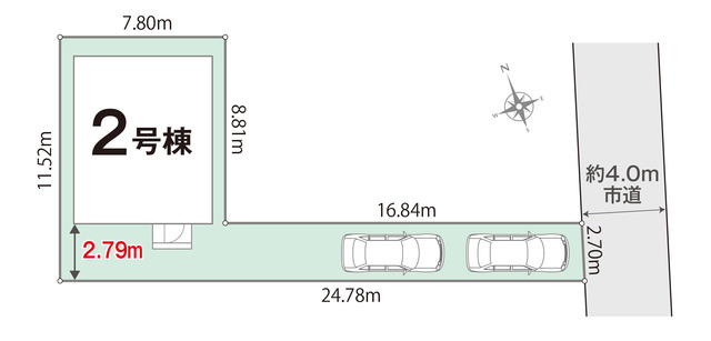 ２号棟　区画図のスライド画像