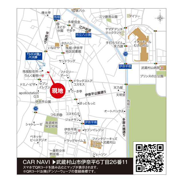 現地案内図のスライド画像