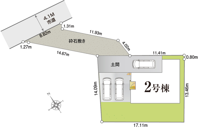 2号棟区割図のスライド画像