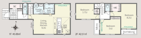 【1号棟】区画図です。