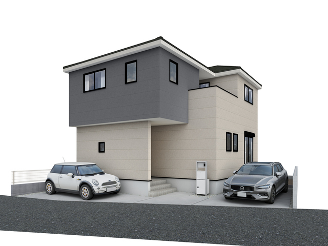 ２号棟　完成予想図<br>住む人の「今」と「これから」を支え、それぞれの人生の土台となる場所のスライド画像