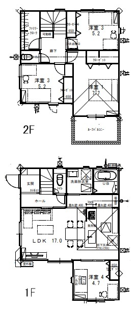 【2号棟】間取図のスライド画像