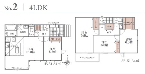 ２号棟　間取り図