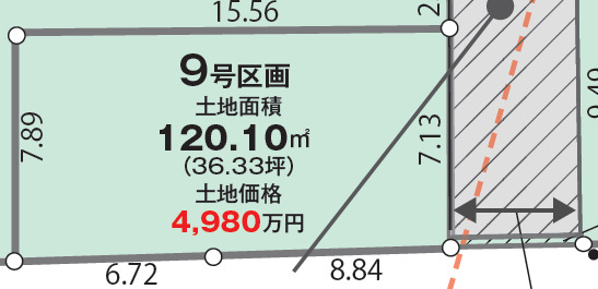 【９号地】区画図のスライド画像