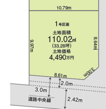 【1号地】区画図