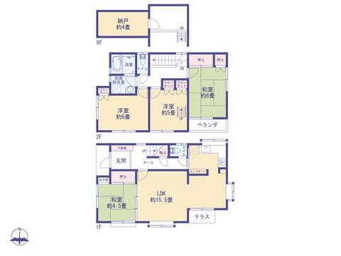 こちらの間取り図で、お部屋の配置や動線をイメージしていただけます。お部屋ごとの広さやレイアウトを参考に、生活のシーンを思い描いてみてください。
