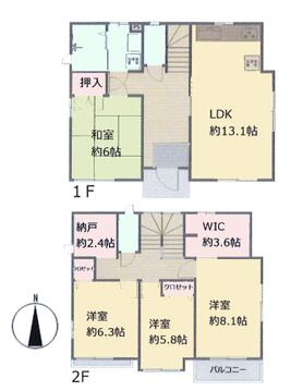 こちらの間取り図で、お部屋の配置や動線をイメージしていただけます。お部屋ごとの広さやレイアウトを参考に、生活のシーンを思い描いてみてください。