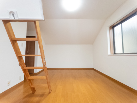 小屋裏収納付きの洋室
