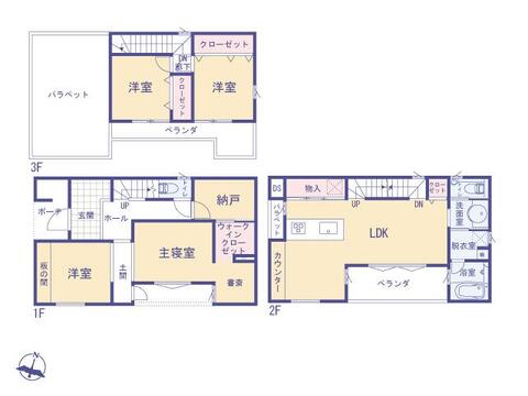 4LDK+S、価格2950万円、土地面積92.1㎡、建物面積114.68㎡