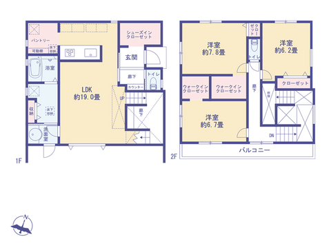 こちらの間取り図で、お部屋の配置や動線をイメージしていただけます。お部屋ごとの広さやレイアウトを参考に、生活のシーンを思い描いてみてください。