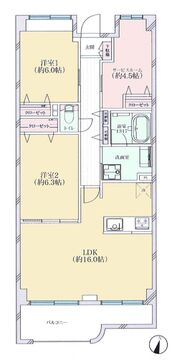 こちらの間取り図で、お部屋の配置や動線をイメージしていただけます。お部屋ごとの広さやレイアウトを参考に、生活のシーンを思い描いてみてください。