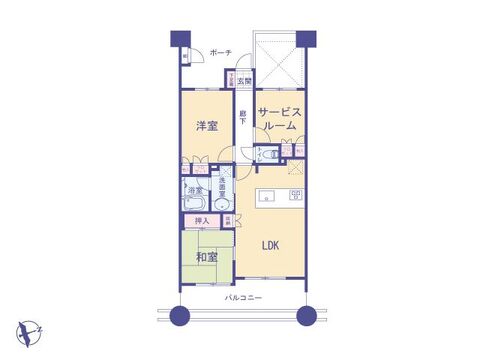 こちらの間取り図で、お部屋の配置や動線をイメージしていただけます。お部屋ごとの広さやレイアウトを参考に、生活のシーンを思い描いてみてください。