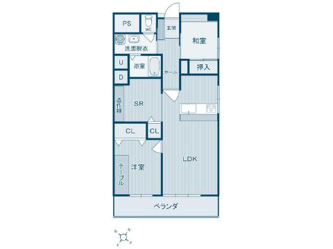 こちらの間取り図で、お部屋の配置や動線をイメージしていただけます。お部屋ごとの広さやレイアウトを参考に、生活のシーンを思い描いてみてください。
