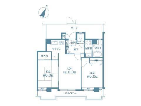 こちらの間取り図で、お部屋の配置や動線をイメージしていただけます。お部屋ごとの広さやレイアウトを参考に、生活のシーンを思い描いてみてください。