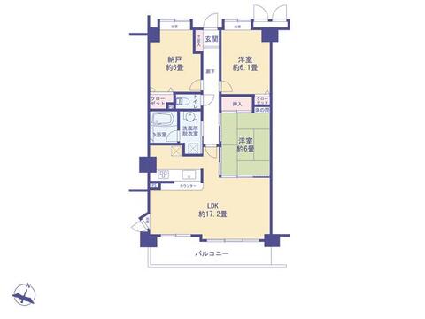 こちらの間取り図で、お部屋の配置や動線をイメージしていただけます。お部屋ごとの広さやレイアウトを参考に、生活のシーンを思い描いてみてください。
