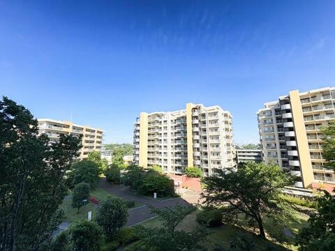 上層階ならではの眺望が楽しめる住まいです。日常の目線より高い位置からの景色は住まいに開放感と彩りを与えます。採光も良好で明るい室内環境です。