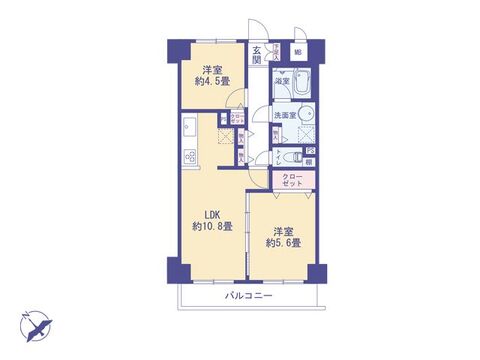 こちらの間取り図で、お部屋の配置や動線をイメージしていただけます。お部屋ごとの広さやレイアウトを参考に、生活のシーンを思い描いてみてください。
