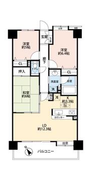 3LDK、価格2580万円、専有面積71.5㎡、バルコニー面積11.7㎡