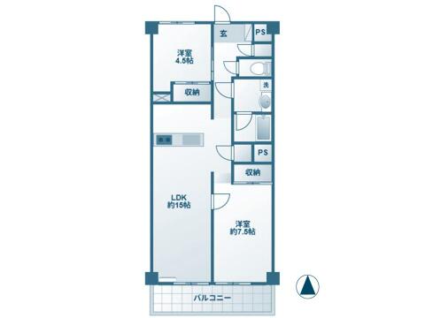 こちらの間取り図で、お部屋の配置や動線をイメージしていただけます。お部屋ごとの広さやレイアウトを参考に、生活のシーンを思い描いてみてください。