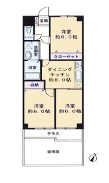 ちらの間取り図で、お部屋の配置や動線をイメージしていただけます。お部屋ごとの広さやレイアウトを参考に、生活のシーンを思い描いてみてください。