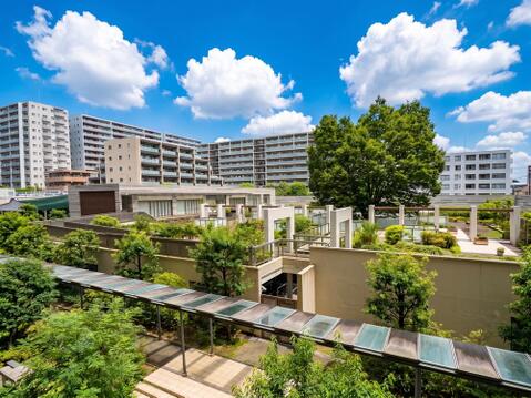 敷地の中央に広がる緑豊かな公園が、日々の暮らしに癒やしを届けます
