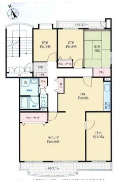 こちらの間取り図で、お部屋の配置や動線をイメージしていただけます。お部屋ごとの広さやレイアウトを参考に、生活のシーンを思い描いてみてください。