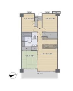 こちらの間取り図で、お部屋の配置や動線をイメージしていただけます。お部屋ごとの広さやレイアウトを参考に、生活のシーンを思い描いてみてください。