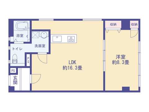 こちらの間取り図で、お部屋の配置や動線をイメージしていただけます。お部屋ごとの広さやレイアウトを参考に、生活のシーンを思い描いてみてください。