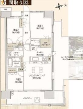 こちらの間取り図で、お部屋の配置や動線をイメージしていただけます。お部屋ごとの広さやレイアウトを参考に、生活のシーンを思い描いてみてください。