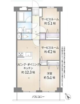 こちらの間取り図で、お部屋の配置や動線をイメージしていただけます。お部屋ごとの広さやレイアウトを参考に、生活のシーンを思い描いてみてください。