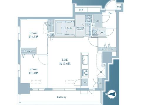 こちらの間取り図で、お部屋の配置や動線をイメージしていただけます。お部屋ごとの広さやレイアウトを参考に、生活のシーンを思い描いてみてください。