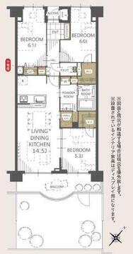 3LDK、価格3990万円、専有面積72㎡、バルコニー面積9.55㎡