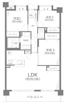 広々約20.2帖のLDKと、全洋室にクローゼットを完備した収納豊富な3LDK!玄関収納や廊下収納も充実しておりお部屋をすっきり保てます。出窓のある洋室など、各室明るく快適に過ごせる設計が魅力です。