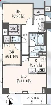 こちらの間取り図で、お部屋の配置や動線をイメージしていただけます。お部屋ごとの広さやレイアウトを参考に、生活のシーンを思い描いてみてください。