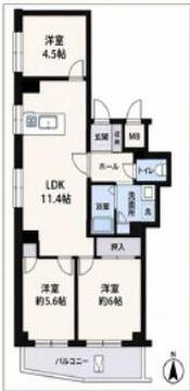 こちらの間取り図で、お部屋の配置や動線をイメージしていただけます。お部屋ごとの広さやレイアウトを参考に、生活のシーンを思い描いてみてください。