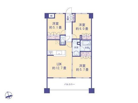 価格4180万円、専有面積63.49㎡、バルコニー面積11.56㎡