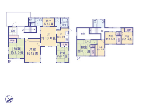 こちらの間取り図で、お部屋の配置や動線をイメージしていただけます。お部屋ごとの広さやレイアウトを参考に、生活のシーンを思い描いてみてください。