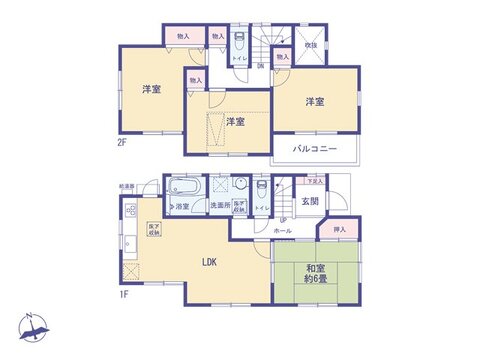 南向きの大きな窓からたっぷりと陽光が差し込む明るい空間です。ご家族皆様でゆったりとお寛ぎいただけます。4LDKの豊富な居室数は、子供部屋や主寝室として使い勝手良好。