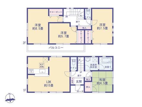 価格2049万円、土地面積155.09㎡、建物面積95.58㎡