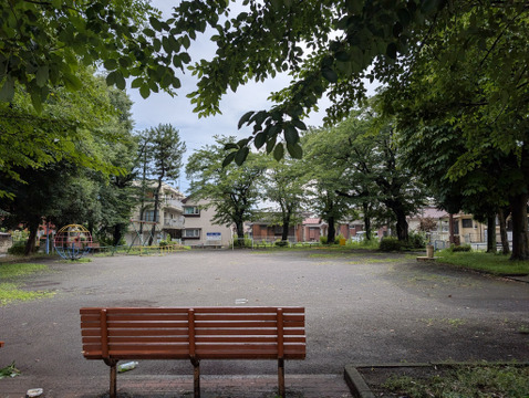 家の前から見える距離の公園です。徒歩1分