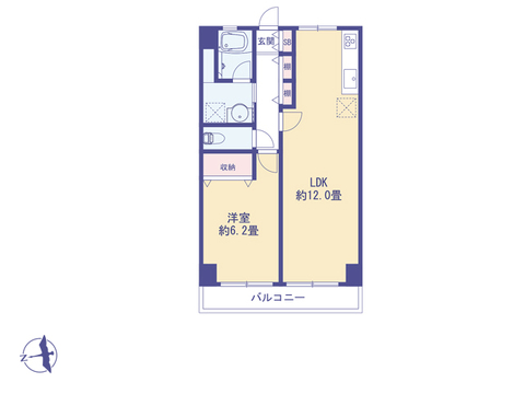 こちらの間取り図で、お部屋の配置や動線をイメージしていただけます。お部屋ごとの広さやレイアウトを参考に、生活のシーンを思い描いてみてください。