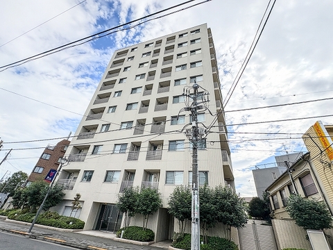 マンションの足元には手入れの行き届いた豊かな植栽スペースが整備されています。四季折々の緑が建物を鮮やかに引き立て、街行く人にも潤いを与えつつ居住者のプライバシーを心地よく守ります。