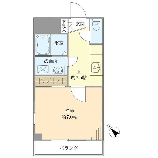 101号室間取図