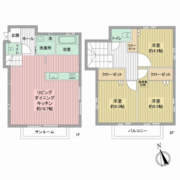 3LDKの間取りプラン