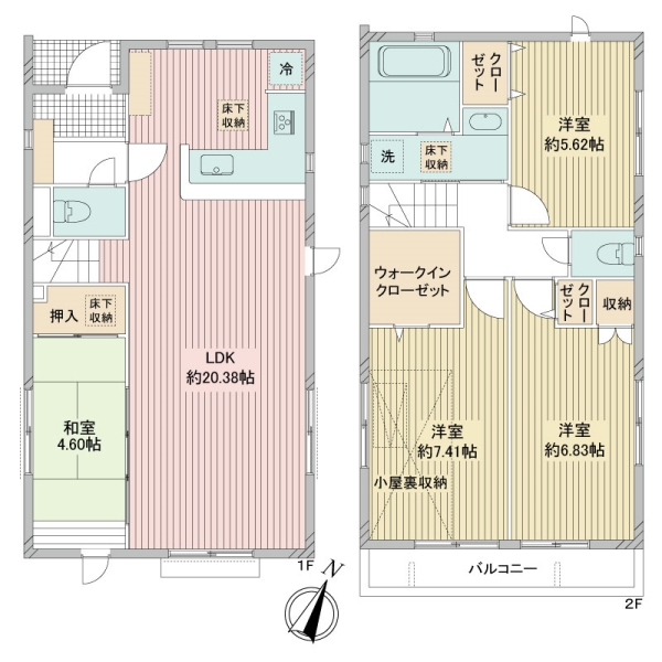 建物参考プラン。建物価格1、410万円。