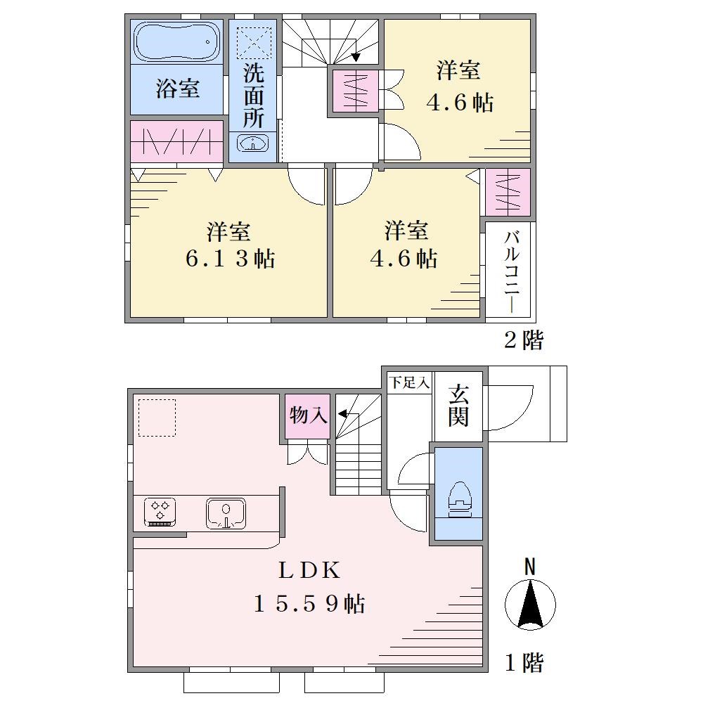 【参考プラン（売主業者で建てた場合）】建物参考価格：1300万円　地盤改良、地盤調査、ライフライン・・・